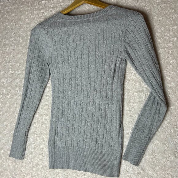 Grey Old Navy Knit Sweater/Shirt V-neck Women’s Size Extra Small (XS)‎ - Picture 3 of 5